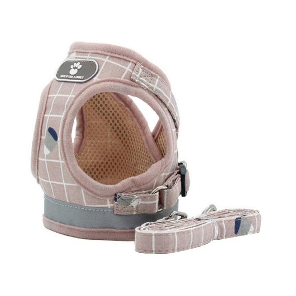 

cat collars & leads dog harness reflective puppy kitten breathable mesh vest adjustable small harnesses leash pug pet supplies