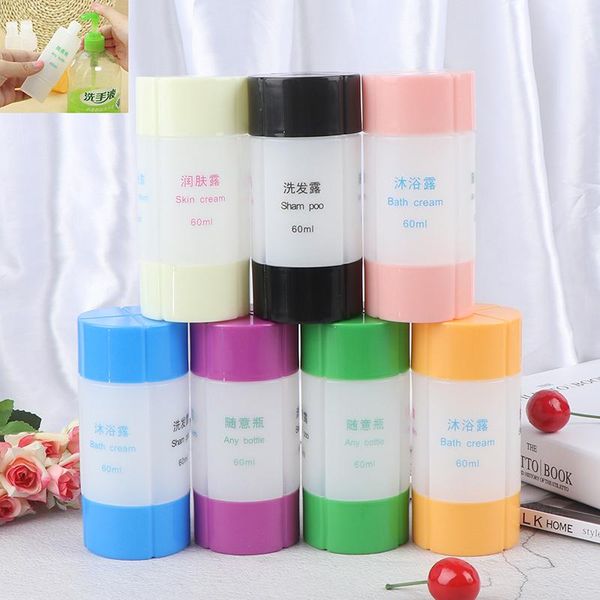

storage bottles & jars 4 in 1 travel bottle set shampoo shower box kit containing empty refillable 60ml bathroom container lotion