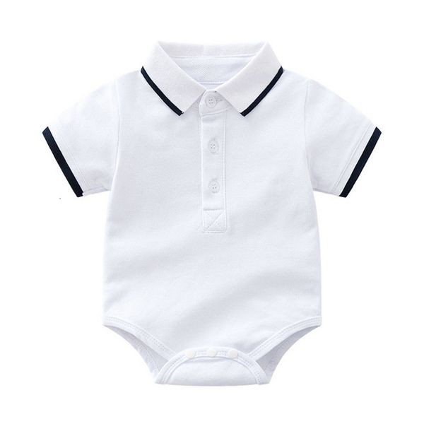 

ins newborn baby clothing summer polo shirt climbing clothes open file one-piece clothes khaki two colors, Blue