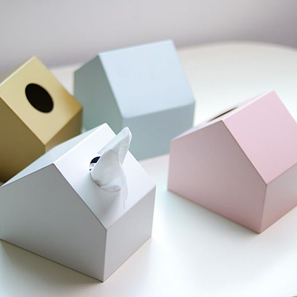 

tissue boxes & napkins big deal paper frame metal gold car home decoration room-shaped box carton towel napkin holder yellow