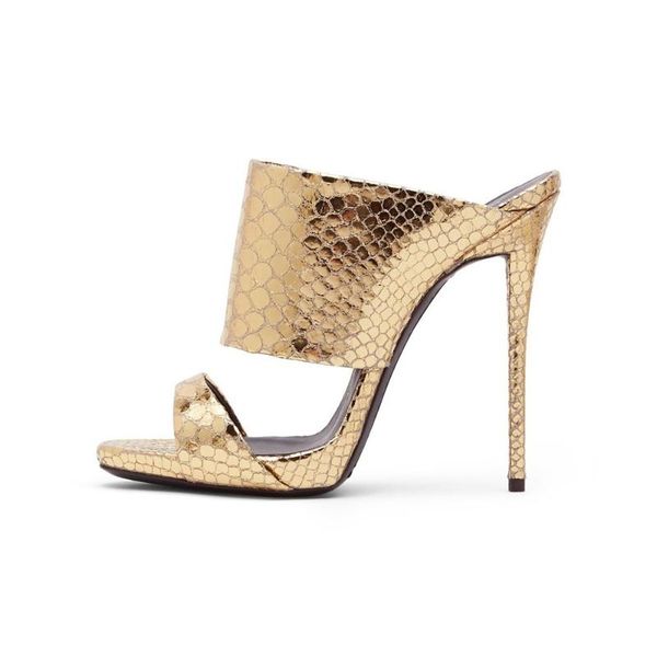 

mesh women's thin heel sandals golden fish mouth back banquet shoes, Black