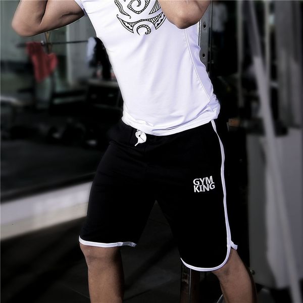 

new 2021 men's casual quick drying fitness bodybuilding workout loose men fashion beach shorts cd4a, White;black