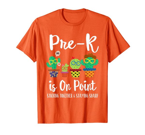 

Pre-K is on point, 1st day of school cactus teacher gift T-Shirt, Mainly pictures