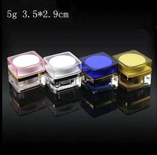 

5g grade plastic acrylic empty jar bottle wholesale retail new originales refillable cosmetic cream eye gel containers jars