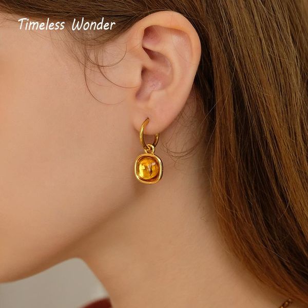 

hoop & huggie timeless wonder sweet geo stone earrings for women designer jewelry gothic emo punk egirl trendy party mix detachable 1312, Golden;silver