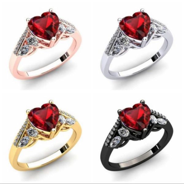 

fashion jewelry rings, rose gold heart-shaped female ring,, Slivery;golden
