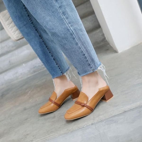 

dress shoes pqecfs big size 32-46 spring & autumn solid fashion women bowtie med square heels pumps 3 colors, Black