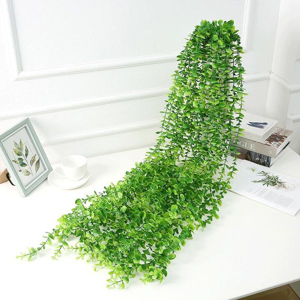 

120cm artificial plants green leaf ivy vine wall hanging fake leaves green plant ivy home wedding decora garden bar decorated