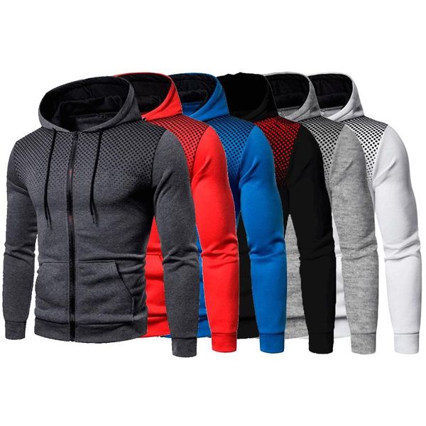 

men's hoodies & sweatshirts casual 2021 winter brand splice jogger sportswear style hooded collar sleeve length(cm), Black