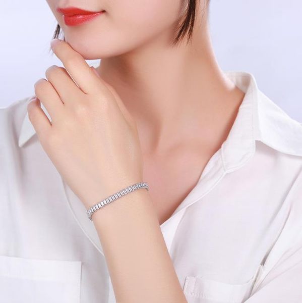 

square zircon bracelet 2.5 * 5mm zircon fashion, Golden;silver