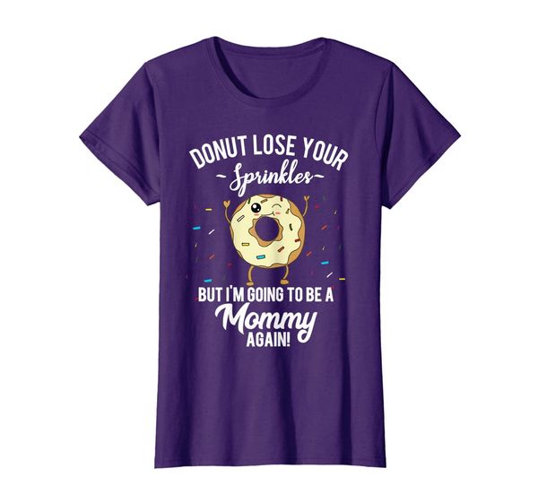 

womens i'm going to be a mommy again shirt funny donut mom tee, White;black