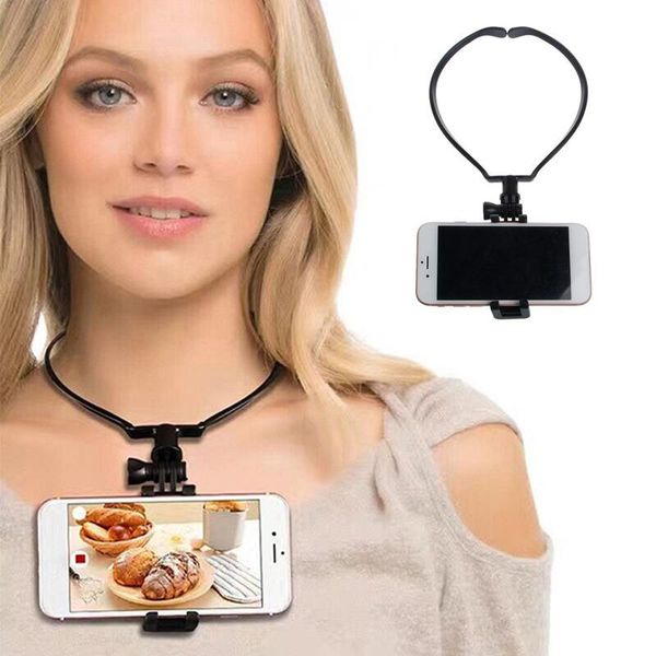 

cell phone mounts & holders neck stand holder multiple functions flexible lazy bracket for smart sport camera