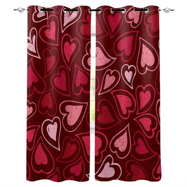 

valentine's day cute love window curtains home decor living room curtains bedroom kitchen items door