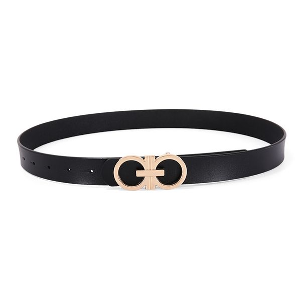 

fashion belt ladies simple solid color casual leather wasitband for jeans all match pin buckle belts for women black coffee color, Black;brown