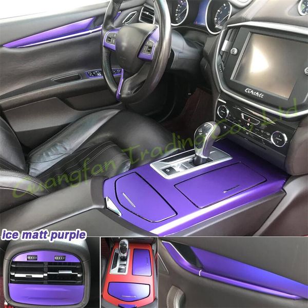 

interior central control panel door handle 3d 5d carbon fiber stickers decals car cover parts products accessories for maserati ghibli year