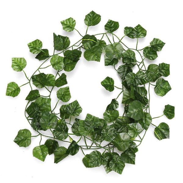 

decorative flowers & wreaths 12pcs 220cm artificial ivy green leaf garland plants vine fake foliage flower home garden decor plastic rattan