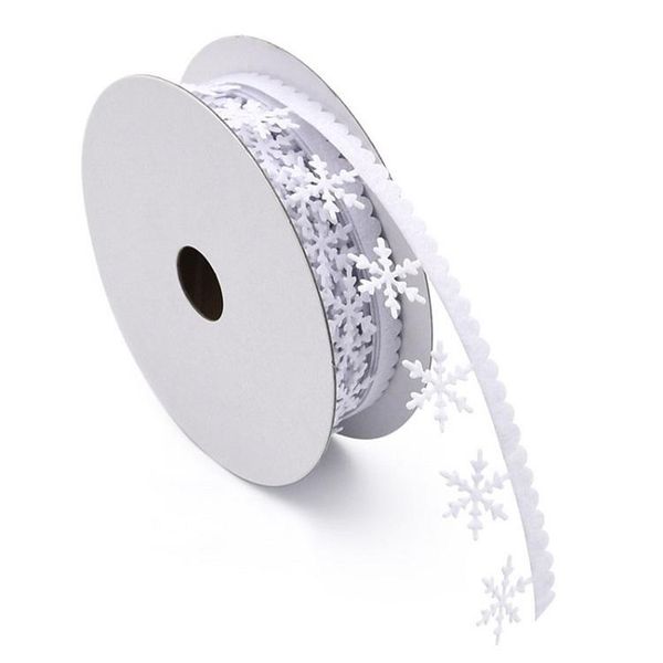 

christmas decorations 5 yards snowflake pattern tree non-woven fabric cut ribbon handmade diy material sewing craft flowers d