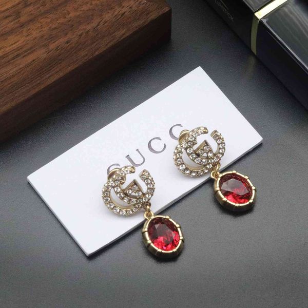 

aaa designer jewelry gujia new brass double letter earrings for women, Golden