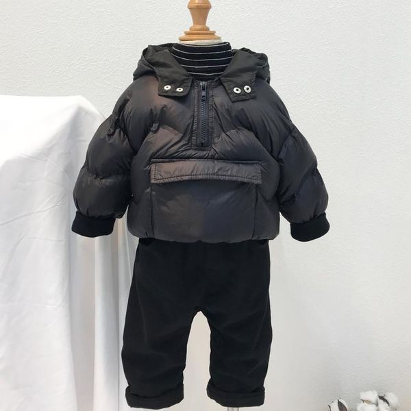 

down coat 2021 children winter korean version waterproof shiny cotton jacket for girls12m -5years kids boys parka, Blue;gray