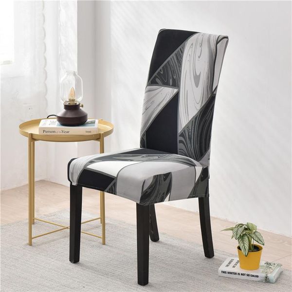 

1pc geometric chair cover elastic dining room chair covers spandex stretch anti-dirty removable l banquet office case