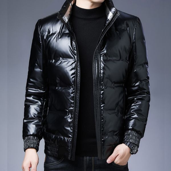 

2021 winter new men's hooded jacket thick 95% white duck down coat male mens clothing casual outwear drop shipping mkb9, Black