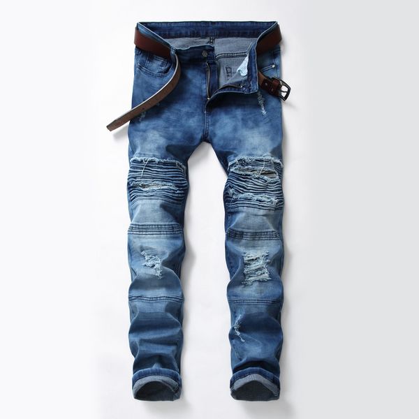 

in herfst van 2021 the new men's fold locomotief little blue jeans straight cultivate moral men broek