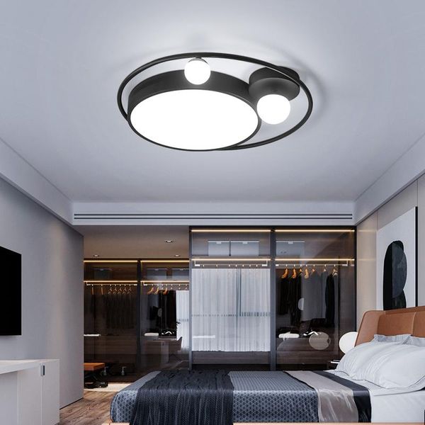 

led ceiling lamp modern for bedroom dining room kitchen new black round acrylic dimmable hanging lighting home ing
