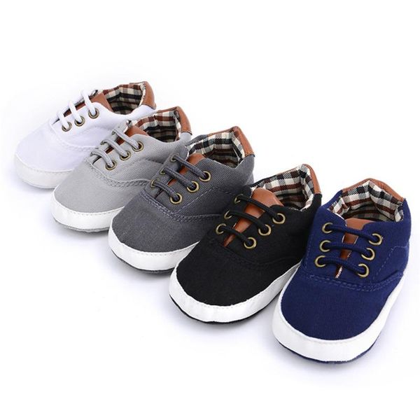 

first walkers born baby crib shoes anti-slip soft sole flat solid color slip on casual sneaker walker for boys girls