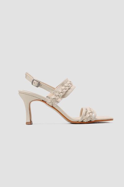 

sandals rylan beige transparent and mesh detailed heels, Black