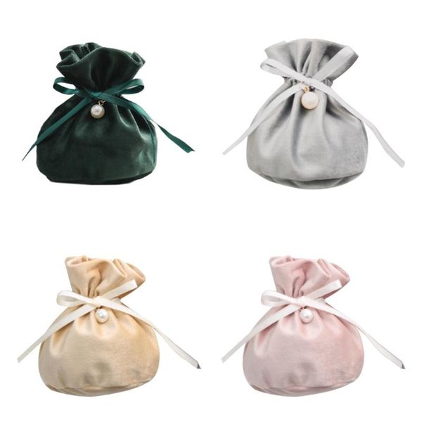

jewelry pouches, bags 12 pcs velvet drawstring pouches small jewellery gift for wedding party candy packing storage, Pink;blue