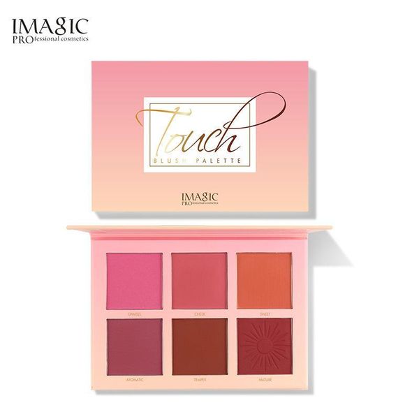 

blush imagic 6 colors palette pigment long lasting waterproof face makeup