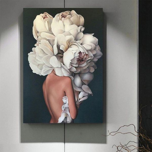 

paintings gatyztory painting by numbers feather woman picture diy nude adults canvas drawing 60x75cm po frames wall decoration home