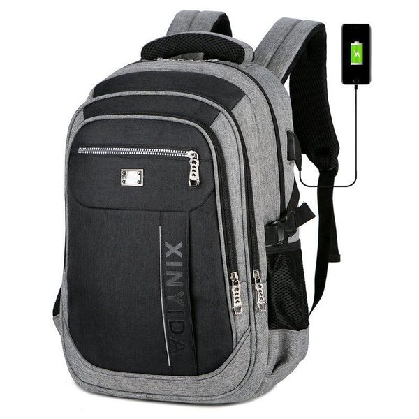 

backpack usb lapfor men waterproof outdoor short-distance travel mountaineering bag student sports gray