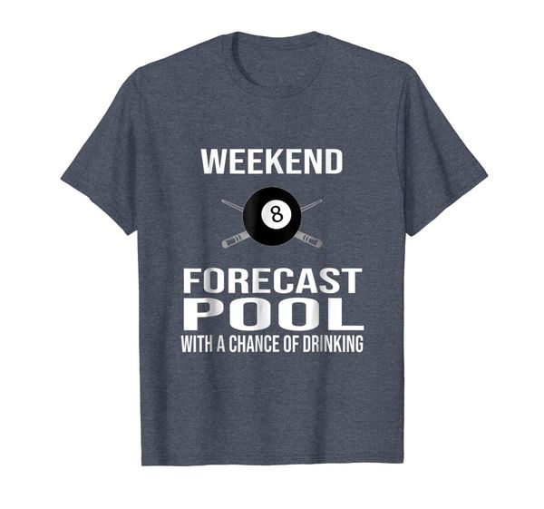 

funny billiards tshirt weekend forecast, White;black