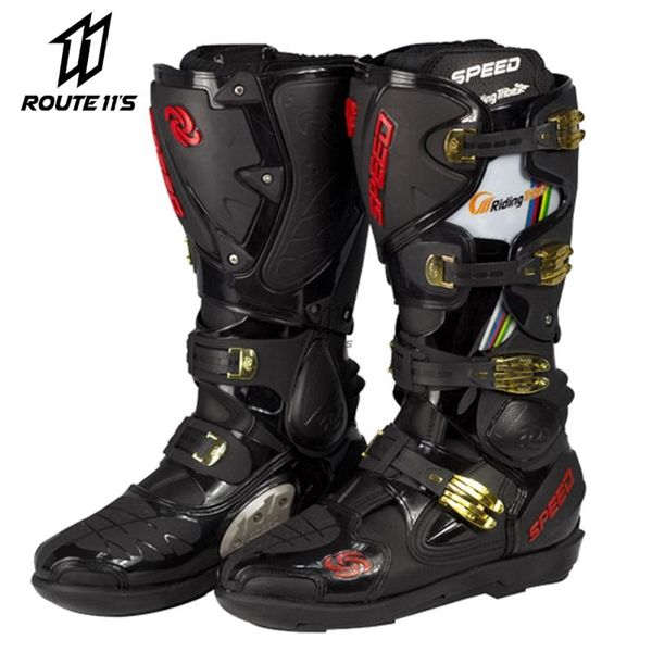 

motorcycle footwear riding tribe boots leather speed long shoes off-road motocross motorbike botas moto