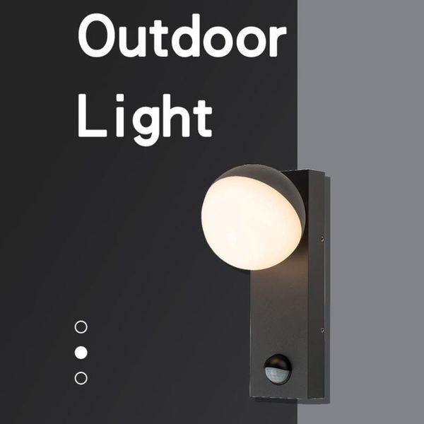 

outdoor wall lamps 9.5w led lamp waterproof light radar motion sensor aluminum garden balcony corridor patio porch lights