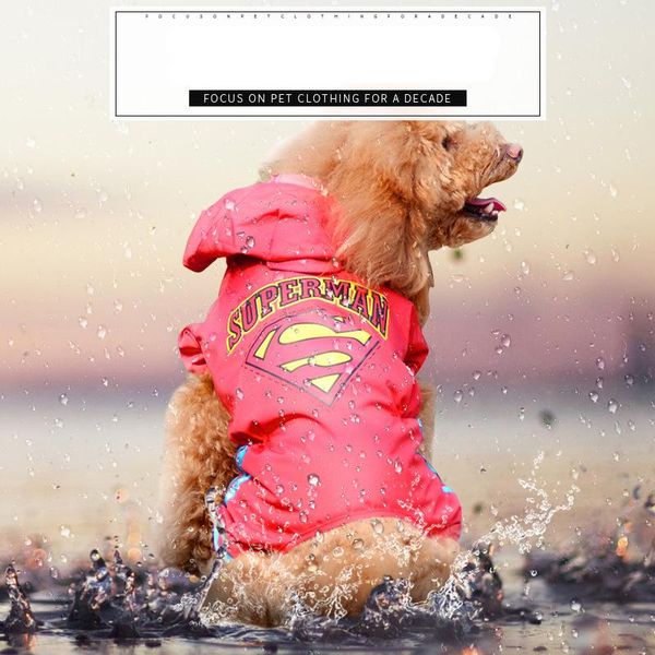 

dog apparel pet raincoat clothing star waterproof breathable spring 2 color clothes