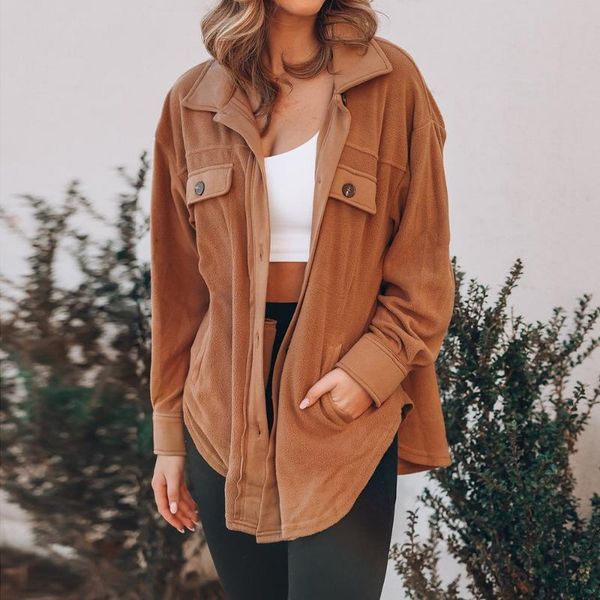 

women's jackets shujin office lady lapel sheepskin coat winter long sleeve outwear coats women casual fashion ladies, Black;brown
