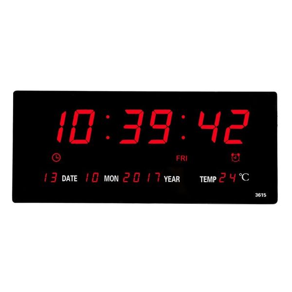 

temperature humidity date digital display wall hanging clock intelligent led