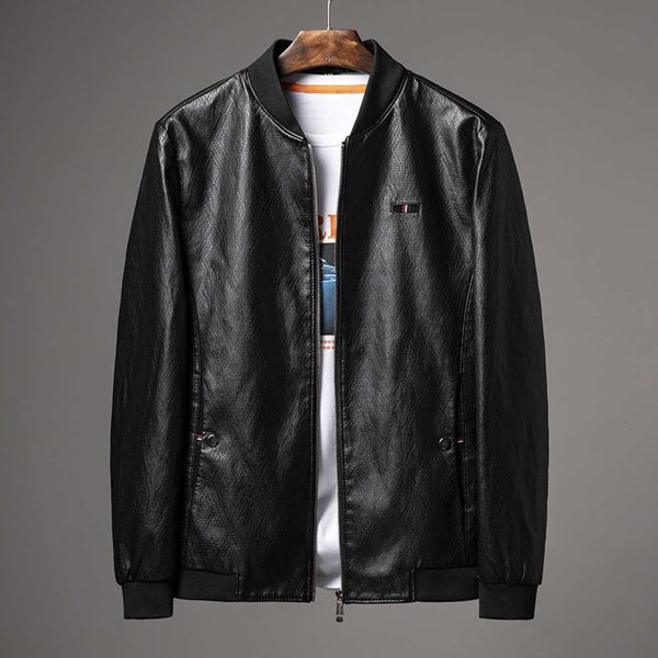 

soft embossed spring new detachable hooded jacket fashion casual slim fit black leather men's coat, Black;brown