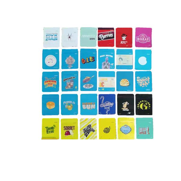 

3.5g packing bag 420 packaging mylar bags gelatti pomelo honey bun the soap jefe gashouse pluto fiore parlay zipper package flower myla bagg