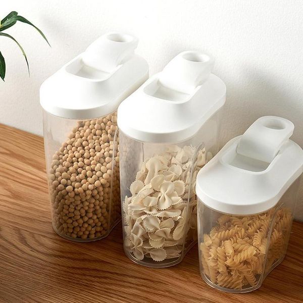 

storage bottles & jars 1500/1000 ml coarse cereals box grains kitchen flip plastic containers sealed tank airtight boxes