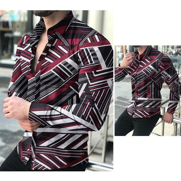 

men's casual shirts autumn mens oversized striped shirt fashion vintage long sleeve ethnic style for men camisa hawaiana hombre, White;black