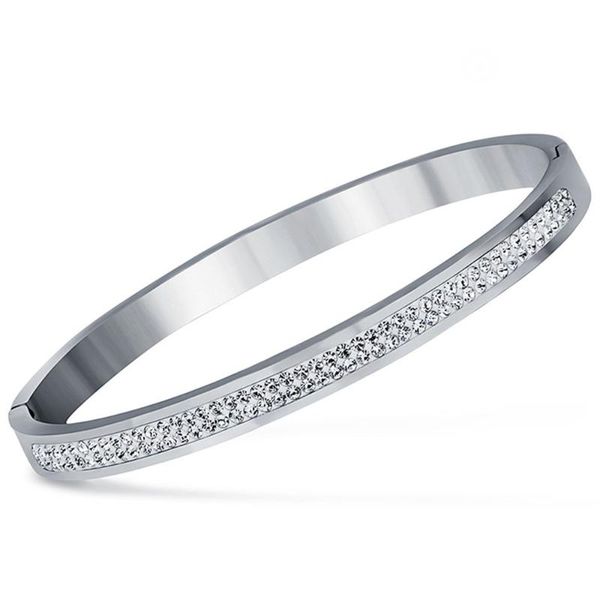 

10pcs/lot stainless steel with crystal rhinestone bracelet & for women fashion jewelry gift wholesale, Black