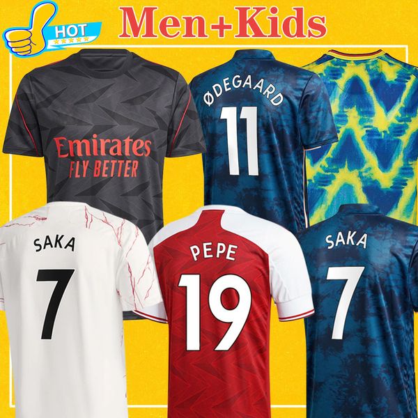

gunners soccer jersey 2021 pepe saka tierney nicolas ceballos guendouzi sokratis 20 21 football shirt men + kids kit, Black;yellow