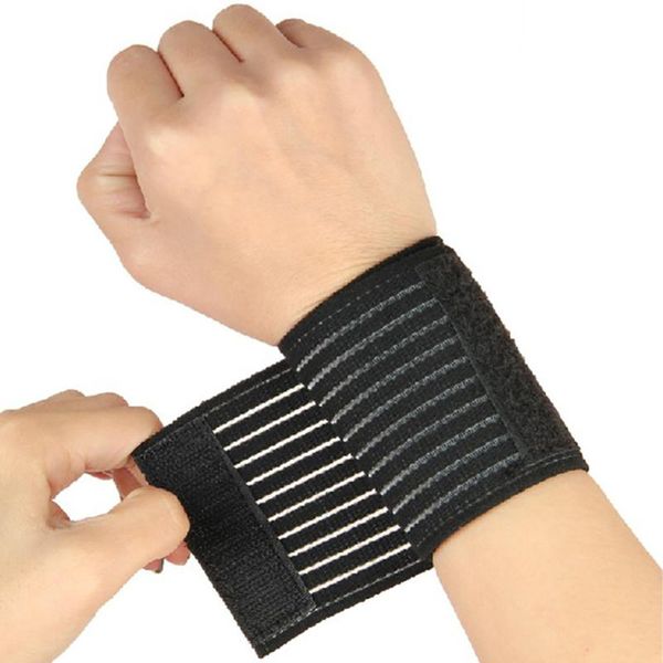 

wrist support boodun outdoor fitness running cycling basketball braces elastic nylon sports wristband, Black;red