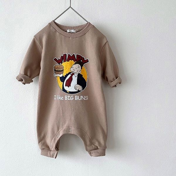 

milancel baby clothes cartoon style infant boys rompers cotton toddler girls jumpsuit 210309, Blue