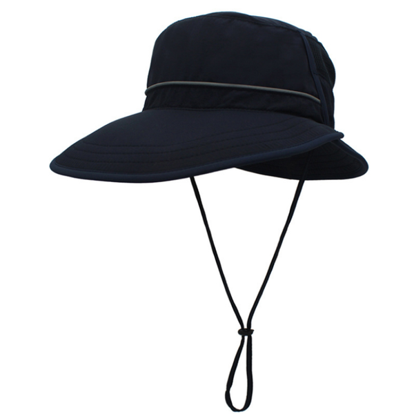 

wide brim hats upf50+ mesh bucket hat summer fishing hiking cap uv protection flap breathable beach, Blue;gray
