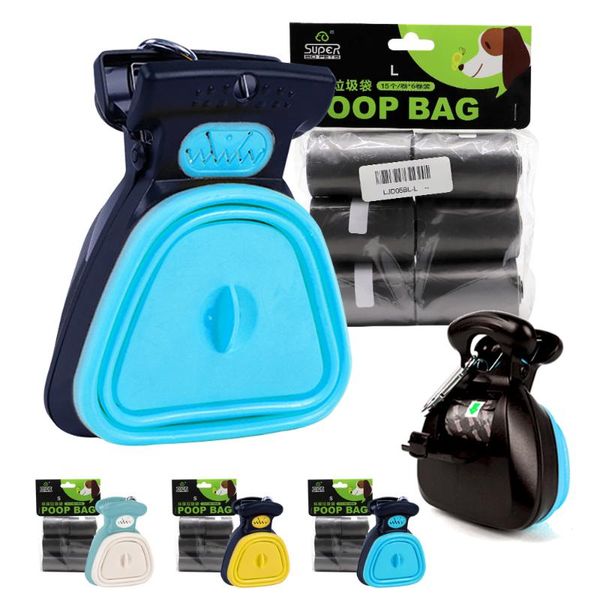 

dog collars & leashes foldable pooper scooper pet outdoor travel poop scoop dogs cats bags waste clean pick up excreta cleaner