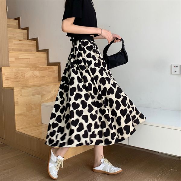 

skirts japan, and south korea version of versatile thin foreign style chiffon love half skirt age reducing drooping a-shaped ffy, Black